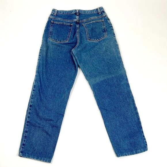 L. L. Bean Jeans Original Fit/Relaxed Rigid Denim. Medium Blue Wash. Size 12 - Picture 14 of 16